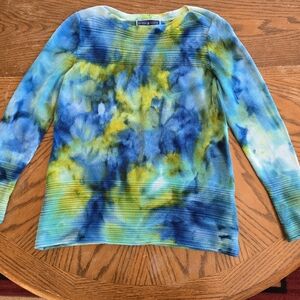 Blue and Green Tie-Dye Sweater